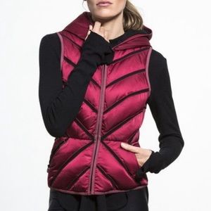 Blanc Noir Mesh Inset Puffer Vest